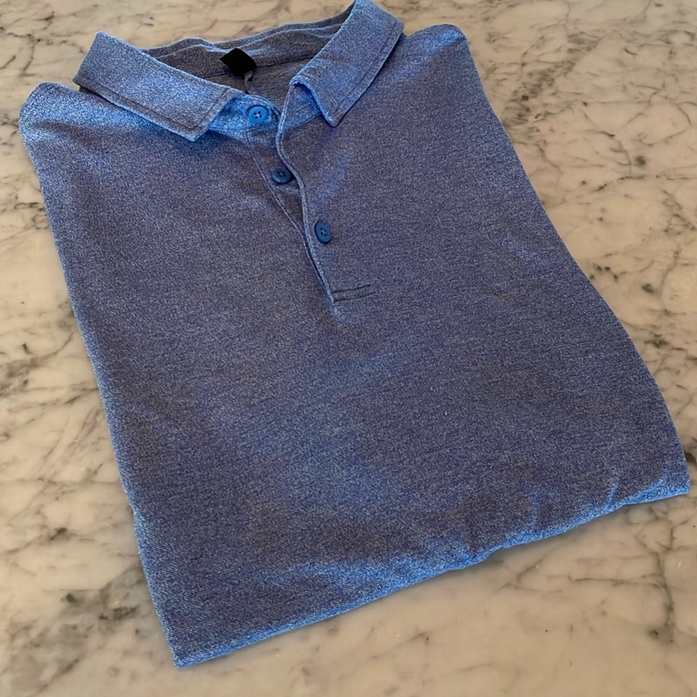 Lulu Lemon Men’s XXL Blue Polo Shirt